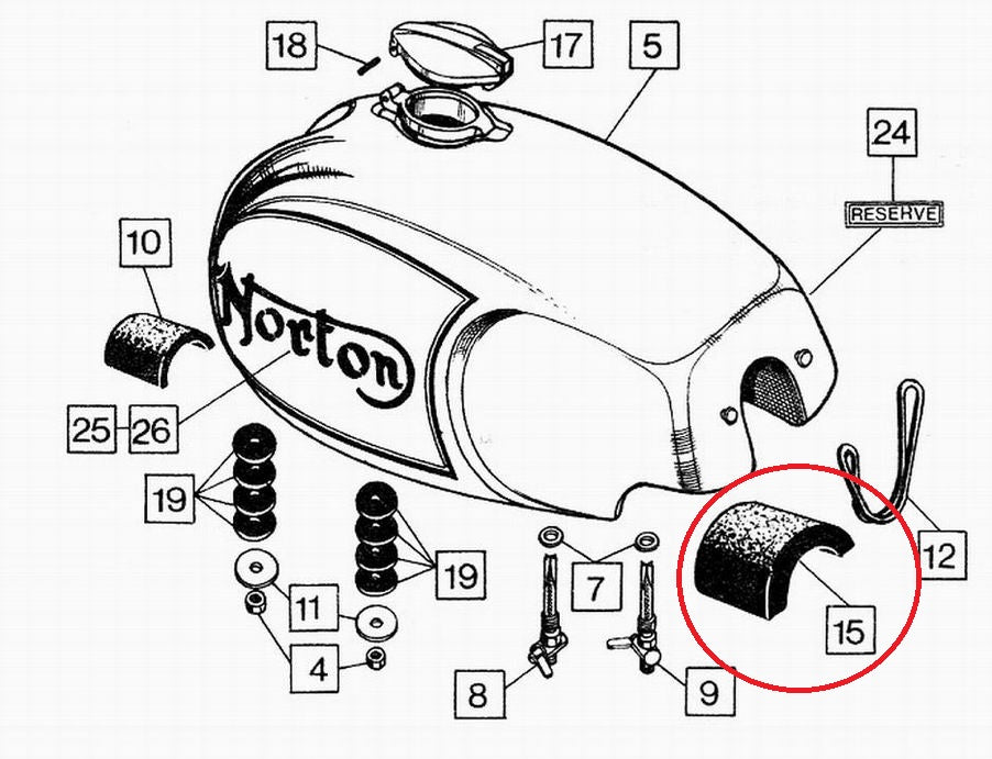 Espuma original para depósito de combustible NORTON-06.2567