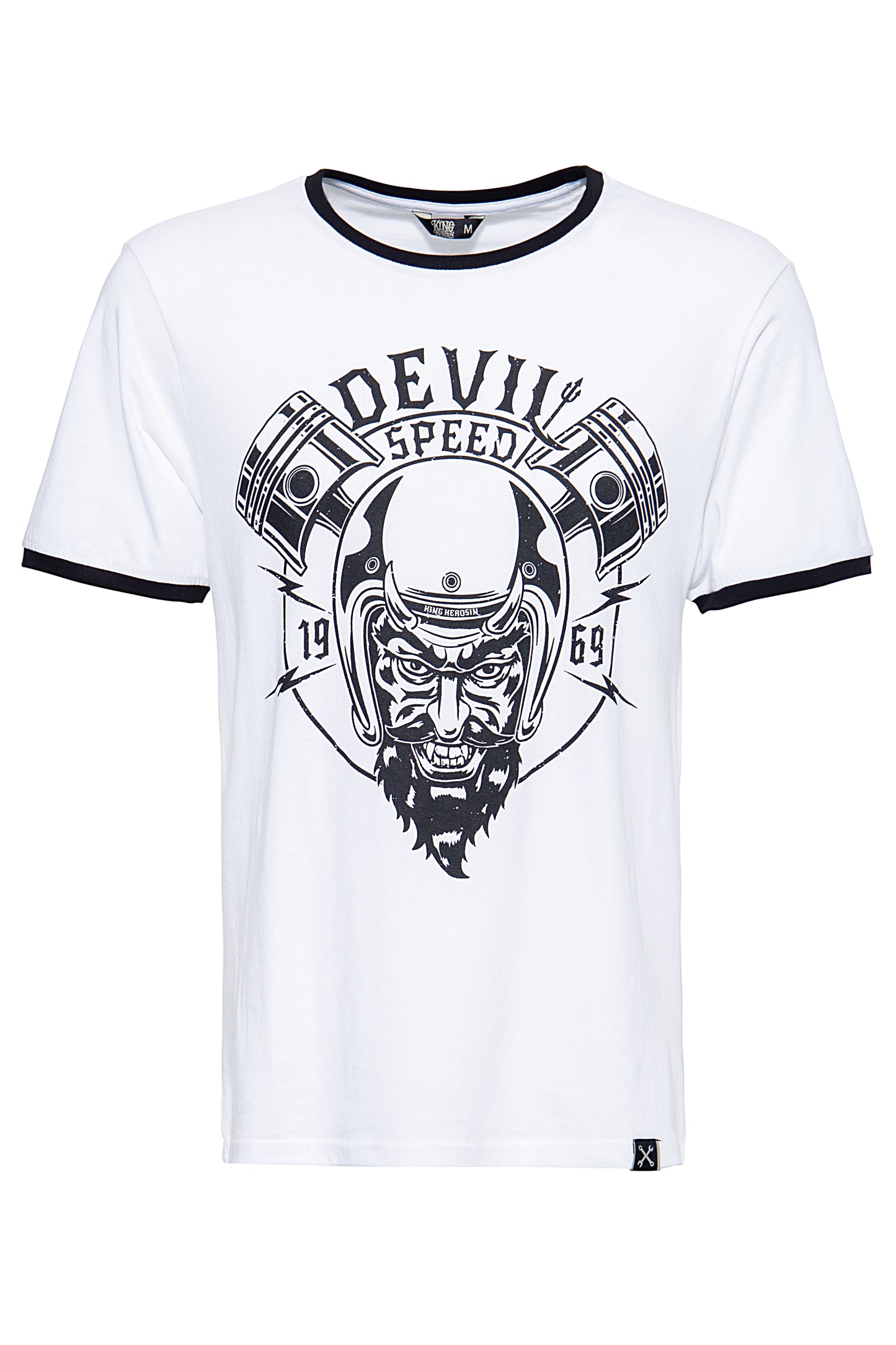 KING KEROSIN T-SHIRT WITH A TRENDY RINGER LOOK - DEVIL SPEED 