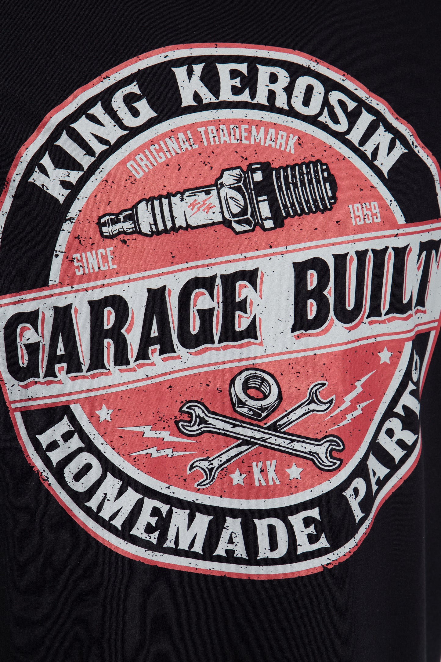 CAMISETA KING KEROSIN CON ESTAMPADO FRONTAL ESTILO TRABAJADOR »GARAGE BUILT« 