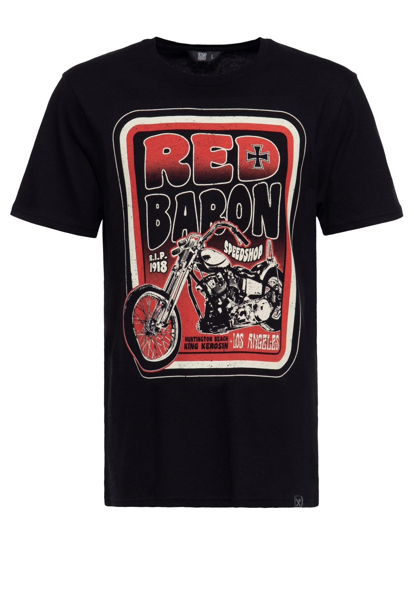 T-SHIRT WITH “RED BARON SPEEDSHOP” PRINT 