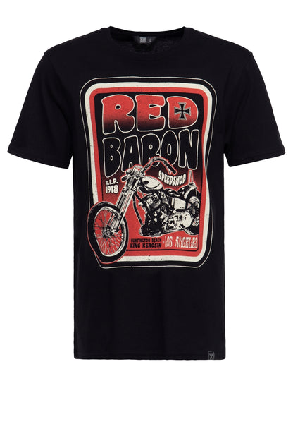 CAMISETA CON ESTAMPADO “RED BARON SPEEDSHOP” 