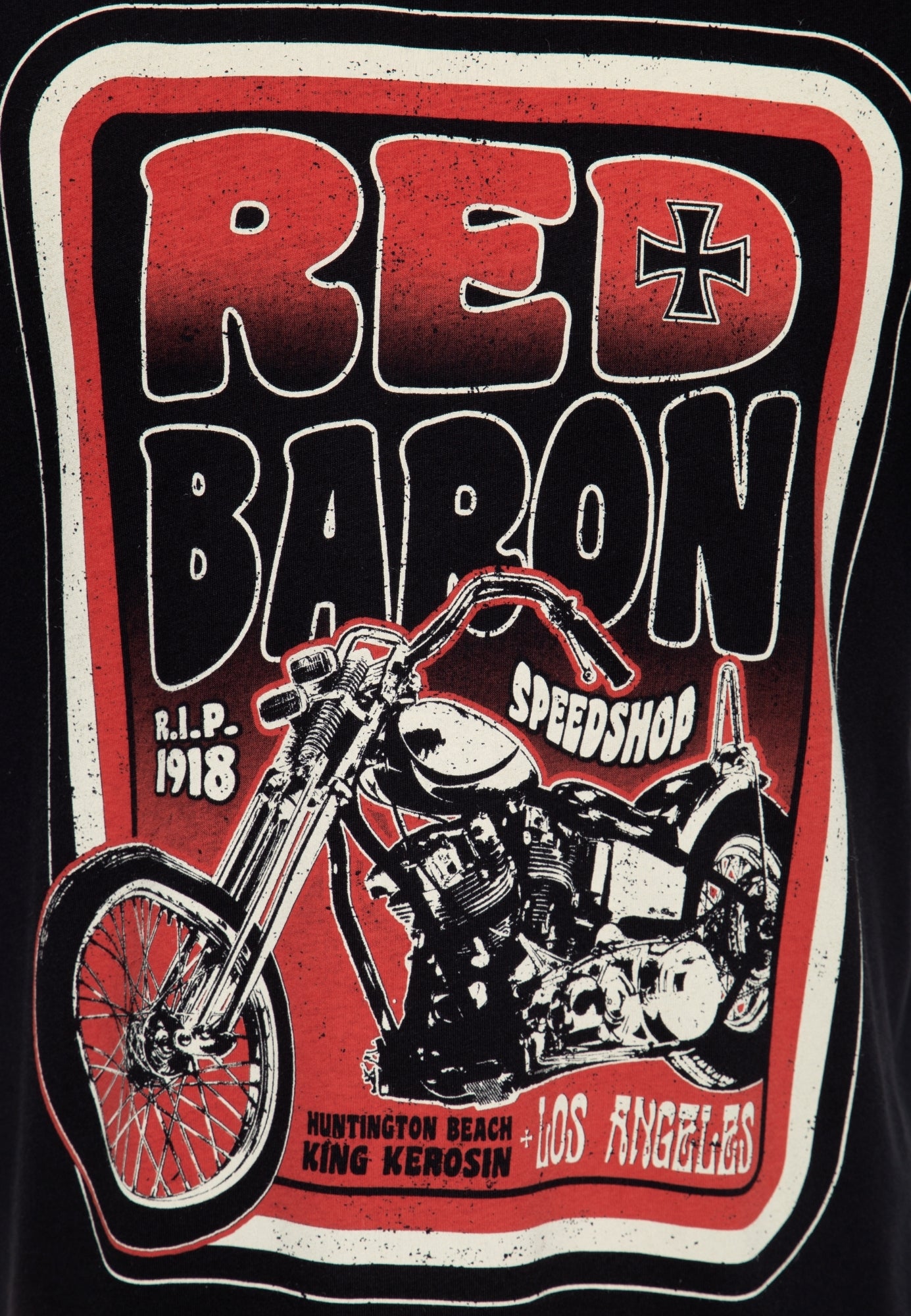 CAMISETA CON ESTAMPADO “RED BARON SPEEDSHOP” 