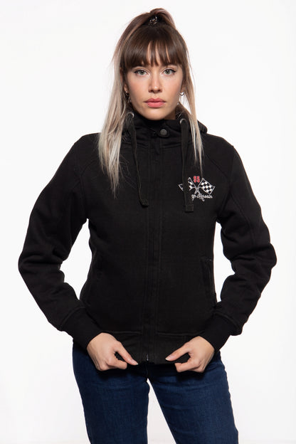 CHAQUETA SUDADERA ADVENTURE GEAR CON FORRO SOFTSHELL SEPARADO »QUEEN SPEED GARAGE« 