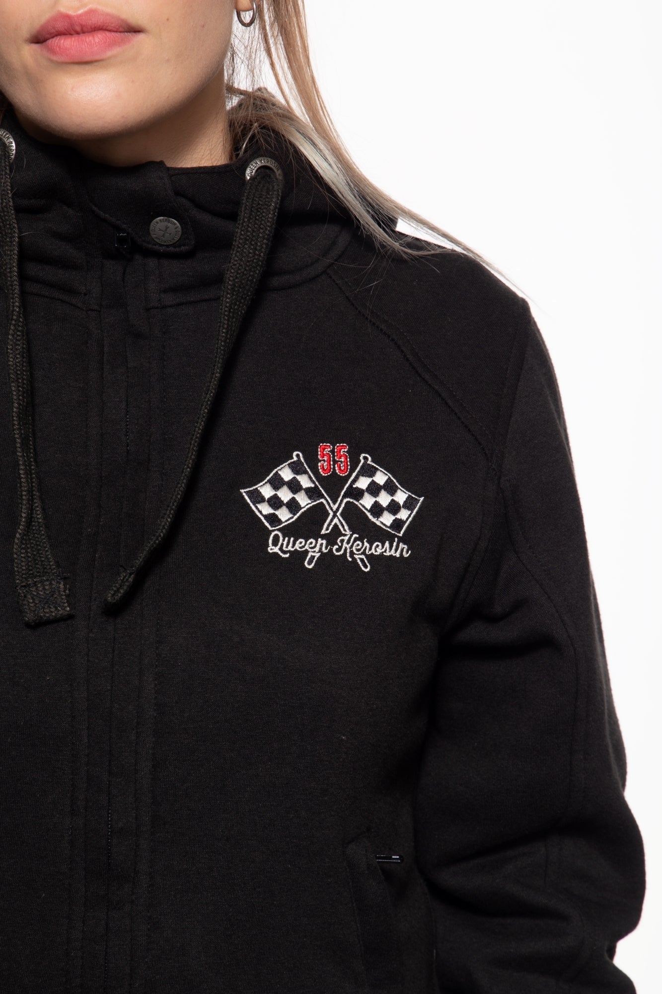 CHAQUETA SUDADERA ADVENTURE GEAR CON FORRO SOFTSHELL SEPARADO »QUEEN SPEED GARAGE« 