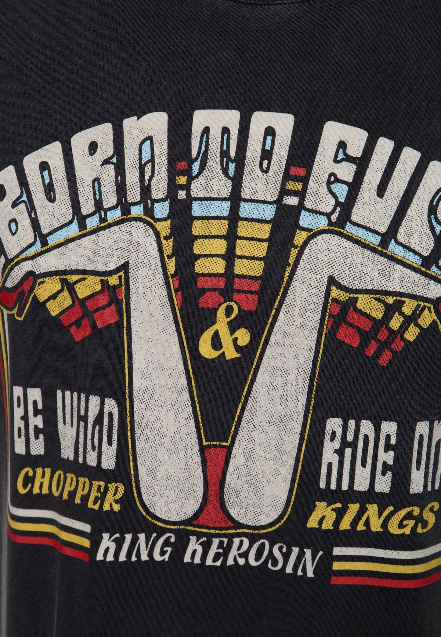 ACID WASHED T-SHIRT »BORN TO FUCK« 