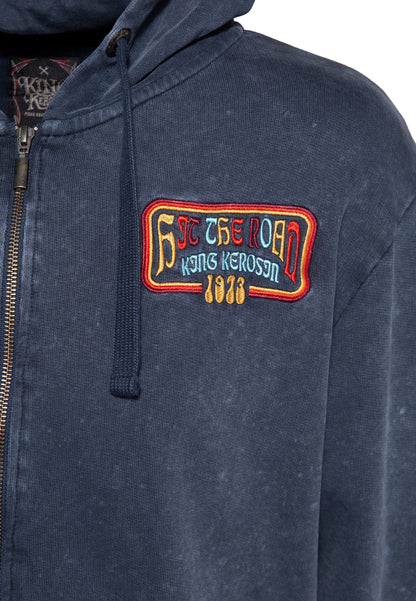 ACID WASHED TRACK JACKET »HIT THE ROAD JACK« 