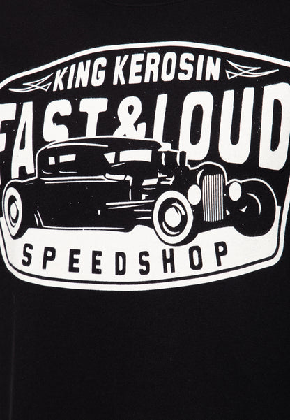 T-SHIRT CLASSIQUE IMPRIMÉ SUR LE DEVANT »FAST & LOUD«